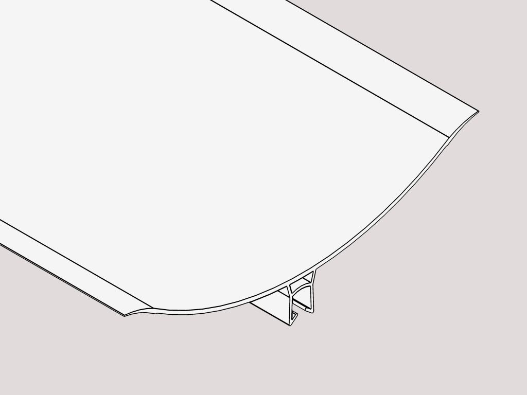 Perfil sanitario PVC